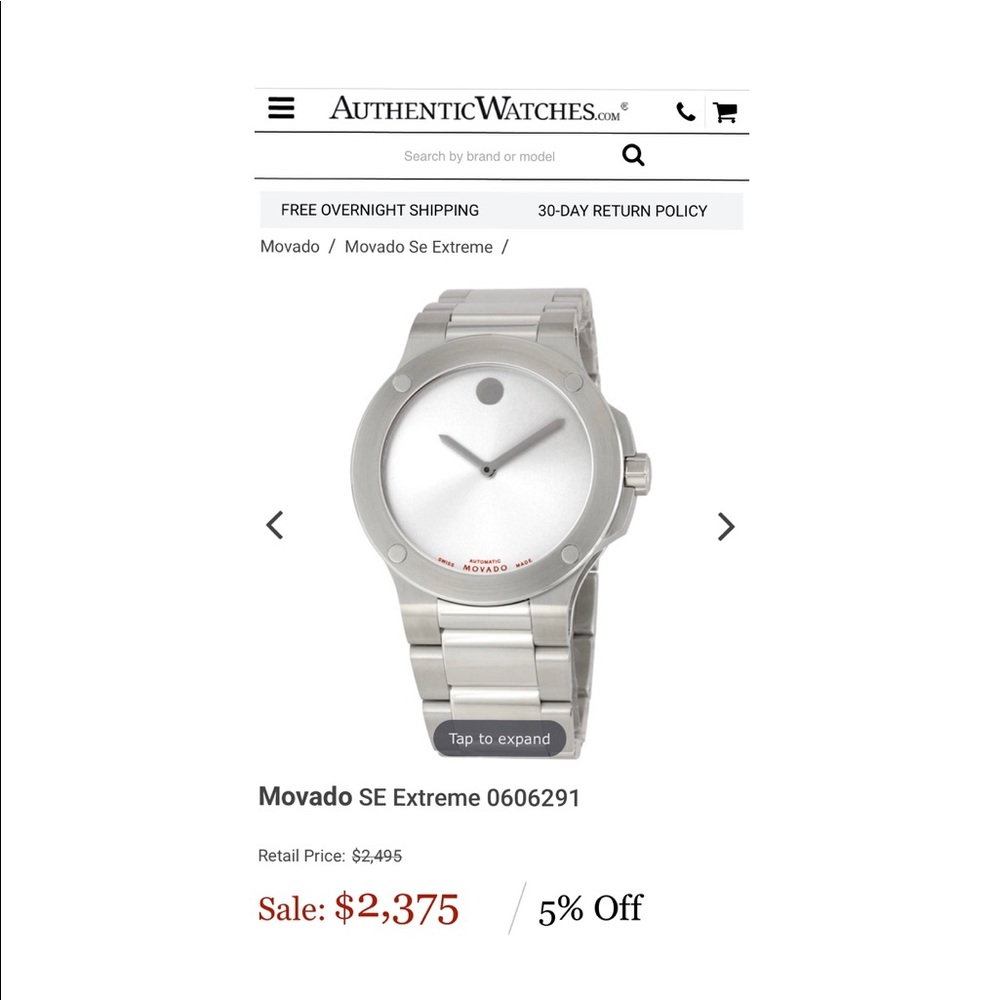 SOLD (other website) Men’s Movado SE Extreme Watch - Picture 2 of 6